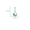 Sterling Silver Sapphire Aquamarine Crystal Wave Earrings