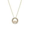 14kt Gold Vermeil Claddagh Necklace with White Sapphires