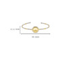 Sterling Silver Claddagh Bangle with Gold-Plated Medallion