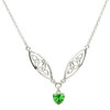 Celtic Silver Stone Set Trinity Necklace