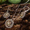 Sterling Silver with CZ Celtic Love Knot Necklace with Gold Plated Detail