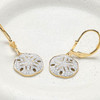 14kt Gold Lab-Grown Diamond Sand Dollar Drop Earrings