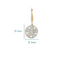 14kt Gold Lab-Grown Diamond Sand Dollar Drop Earrings