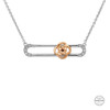 Sterling Silver Rose Gold Plated Celtic Knot Slider Necklace