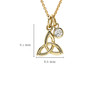 14K Gold and Lab Diamonds Trinity Necklace