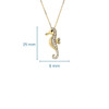 14kt Gold Lab Grown Diamond Seahorse Necklace
