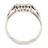 Celtic diamond ring 14k white gold 3 stone 25ct