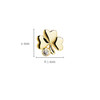 14kt Gold and Lab Diamonds Shamrock Earrings
