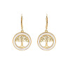 14KT Gold Vermeil Mother of Pearl Celtic Tree of Life Earrings