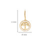 14KT Gold Vermeil Mother of Pearl Celtic Tree of Life Earrings