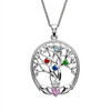Four Stone Family Tree of Life Pendant
