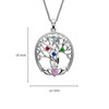 Four Stone Family Tree of Life Pendant