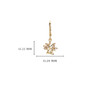 14kt Yellow Gold Lab Grown Diamond Tree of Life Drop Earrings
