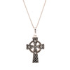 Sterling Silver Unisex Celtic Cross 20" Spiga Pendant