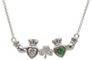 2 Stone Shamrock Mothers Pendant
