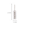 Sterling Silver Celtic Ingot Earrings with White Crystals