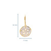 14K Gold Vermeil Sand Dollar Earrings with Cubic Zirconias