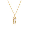 14K Gold Vermeil Mother of Pearl Flip Flop Necklace