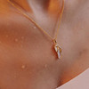 14K Gold Vermeil Mother of Pearl Flip Flop Necklace