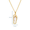 14K Gold Vermeil Mother of Pearl Flip Flop Necklace
