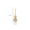 14kt Gold Vermeil CZ Pineapple Drop Earrings