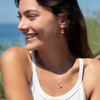 14kt Gold Lab Grown Diamond Freshwater Pearl Anchor Necklace