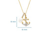 14kt Gold Lab Grown Diamond Freshwater Pearl Anchor Necklace