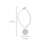 Sterling Silver Paperclip Irish Shamrock Medallion Bracelet with White Cubic Zirconia