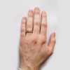 Claddagh Wedding Ring Two Tone Gents with Celtic Knotwork