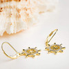 14kt Gold Vermeil Ship wheel Drop Earrings