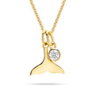 14kt Gold Lab-Grown Diamonds Mini Whale Tail Necklace