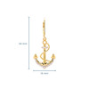14K Gold Vermeil Anchor Earrings with Cubic Zirconias