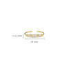 14kt Gold Vermeil and Lab White Sapphire Trinity Knot Bangle