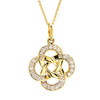 14kt Gold Lab Grown Diamond Dara Celtic Knot Necklace