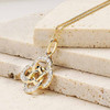 14kt Gold Lab Grown Diamond Dara Celtic Knot Necklace