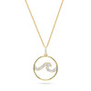 14kt Gold Lab-Grown Diamond Single Wave Necklace