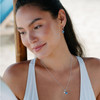 Sterling Silver Sapphire Crystal Starfish Earrings