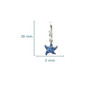 Sterling Silver Sapphire Crystal Starfish Earrings