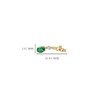 14kt Yellow Gold Claddagh Bracelet Emeralds and Lab Diamonds