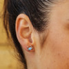 Crab Stud Earrings with Blue With Crystals