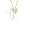 14kt Gold Lab-Grown Diamond Palm Tree Necklace
