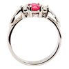 Oval Ruby and Diamond Celtic Trinity Yellow and White Gold 3 Stone