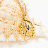 14k Gold Vermeil Blue Lab Grown Sapphire Compass Necklace