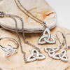 Sterling Silver Enamel Celtic Trinity Knot Necklace