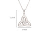 Sterling Silver Enamel Celtic Trinity Knot Necklace