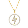 14kt Gold Vermeil Thunder CZ Necklace