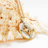 14kt Gold Lab Grown Diamond Mother of Pearl Compass Necklace