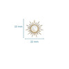 14kt Gold Lab Grown Diamond with Mother of Pearl Sun Earrings
