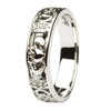 Claddagh Diamond Set ladies Wedding Ring With Celtic Knot Work