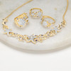 14kt Gold Lab Sapphire and Diamond Shell/Star Earring